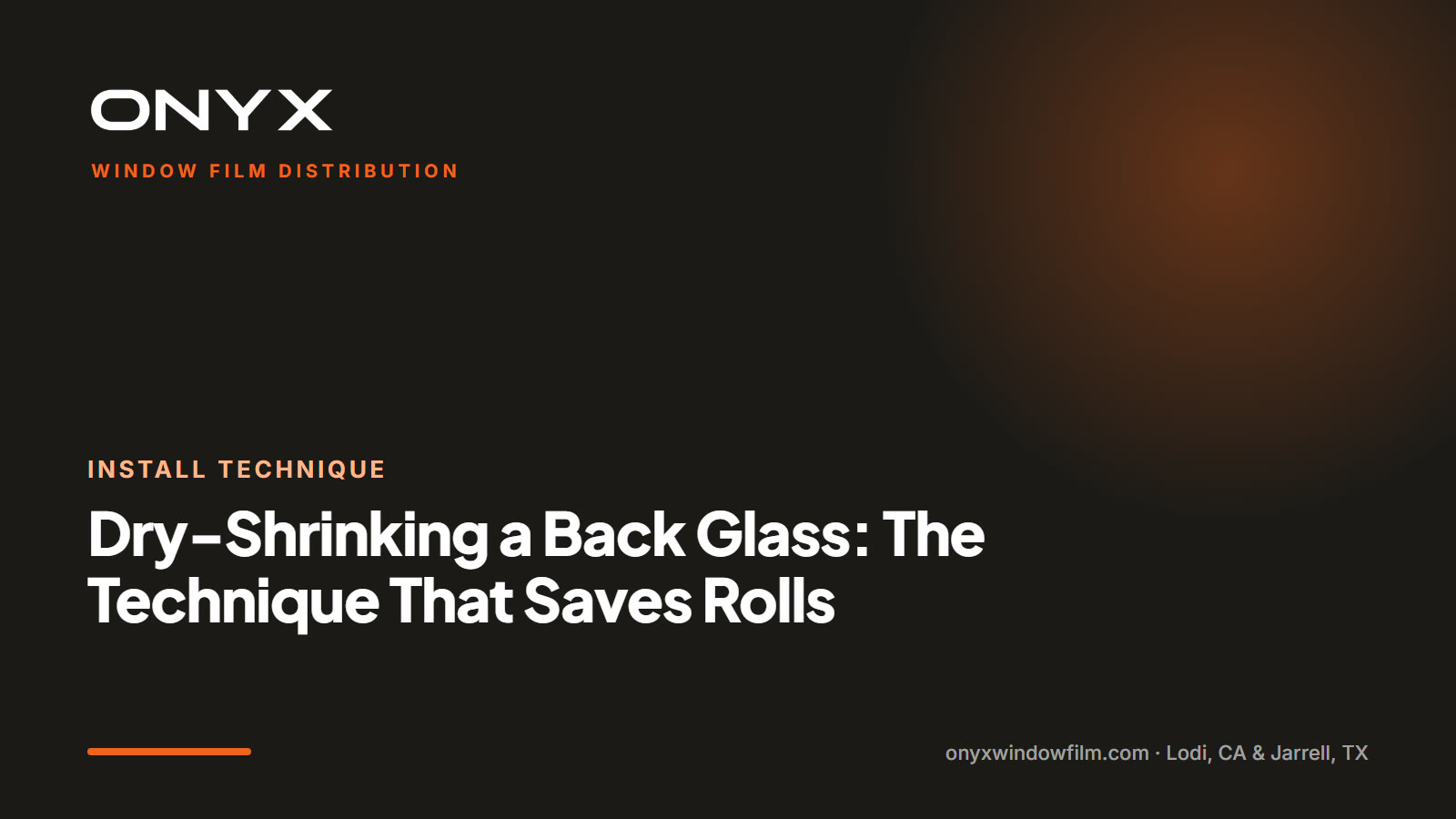 Dry-Shrinking a Back Glass: The Technique That Saves Rolls